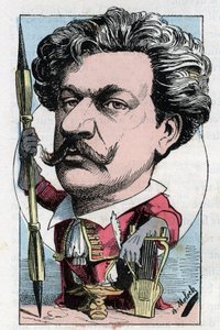 ルイ・アレクサンドル・ゴッセ・ド・ギーヌ（アンドレ・ギル）（1840年～1885年）の肖像は、1882年にB.モロクが描いた漫画、トゥータウトの「トロンビノスコープ」に登場するフランスの詩人画家。個人蔵。