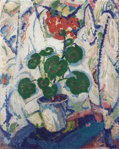 花の静物、c.1914-16（船内の油） 作： Mommie Schwarz