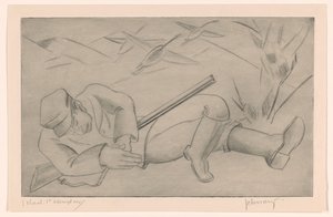 眠れる狩人 作： Mommie Schwarz (signed by artist)
