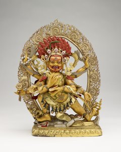 18世紀後半の6本の腕を持つマハーカーラ 作： Mongolian School