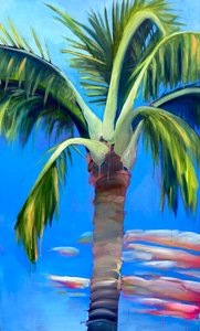 Like Wind Through My Palm, 2022（キャンバスにアクリル、フラッシェ） 作： Monica Perez Vega