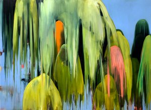 Weeping Willow, 2019（キャンバスにアクリル、スプレーペイント） 作： Monica Perez Vega