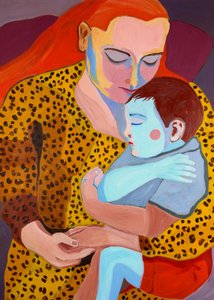 母と子の優しい抱擁 作： 