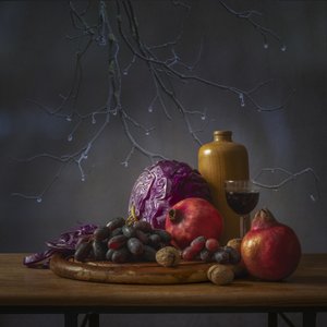暗い秋の静物画 作： 