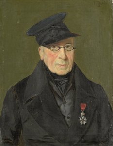 ピーター・ヤンソン (1765-1851)。 画家とエッチング職人、キュイラシエ少佐の引退 作： Monogrammist HK (Nederland)