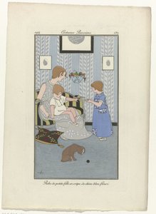 Journal des Dames et des Modes、パリの衣装、1914年、No. 137: 少女のドレス (...)