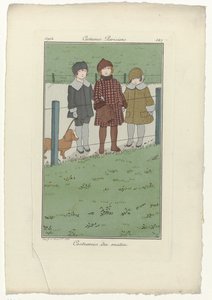 Journal des Dames et des Modes、パリの衣装、1914年、No. 147: 朝の衣装 作： Monogrammist MFN