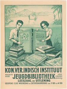 アムステルダムの Koninklijke Vereniging Indisch Instituut の青少年図書館のポスター