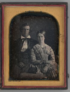 男と女の無題の肖像、1845年。 作： Montgomery Simons
