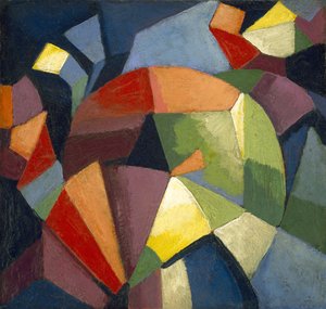 シンクロミー 1914年頃（油彩、コンポジションボード） 作： Morgan Russell