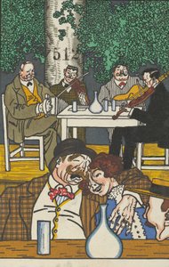 ホイリゲにて、1911年。 作： Moritz Jung
