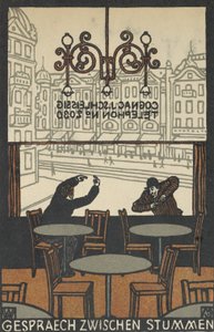 Mutes Gespraech zwischen Stummen 間の会話、1907 年。 作： Moritz Jung