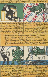 青い血の男と悪魔、1911年。 作： Moritz Jung