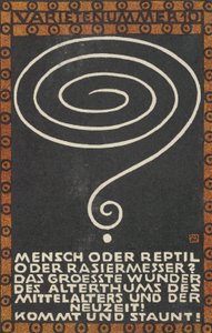 Variety Act 10: Man or Reptile or Razor Variety Act 10: Man or Reptile or Razor..., 1907. 作： Moritz Jung