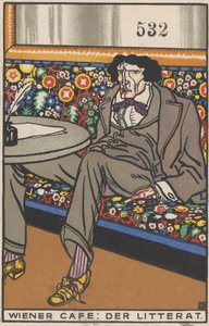 ウィーンのカフェ: 文学者 ウィーンのカフェ: Der Litterat, 1911. 作： Moritz Jung