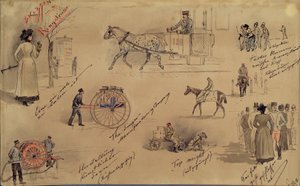 1883年のウィーンのタイプ（リングシュトラーセからのスケッチ）