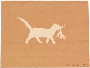 猫の小悪魔、1859年。 作： Moritz Ludwig von Schwind