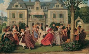 1860年以降のパーティーゲーム。 作： Moritz Ludwig von Schwind