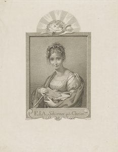 女優フリーデリケ・シルマーの肖像、新キリスト1785-1833、c。 1830年。 作： Moritz Retzsch