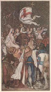 聖人ルイは妻のエリザベスに別れを告げる 作： Moritz Ludwig von Schwind