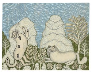 雪の中の猫 作： Morris Hirshfield