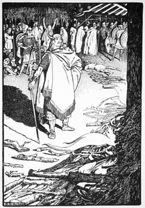「出てきてください、主婦」フロシをバーグトーラに呼びました」、1913 作： Morris Meredith Williams