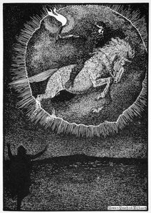 「灰色の馬に乗った男のビジョン」、1913年。 作： Morris Meredith Williams