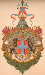 イタリア王国の国章、c1933 作： Morris and Co Ltd Whitehead