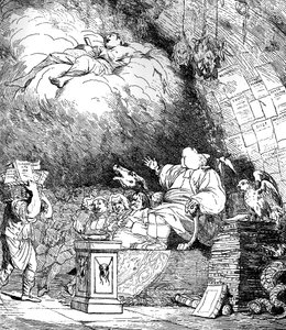 「評論家の洞窟」、1765年。 作： Mortimer