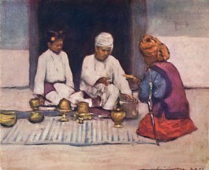 「シャン族長とその妻」、1903 年 作： Mortimer L Menpes
