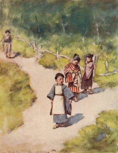 「晴れた散歩」、c1887、1901 作： Mortimer L Menpes