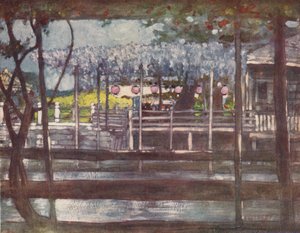 「藤の庭」、c1887、1901 作： Mortimer L Menpes