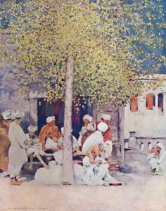 「ショーから離れて」、1903 作： Mortimer L Menpes