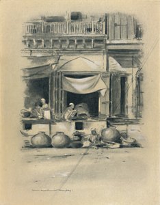 デリーのバザール、1903 作： Mortimer L Menpes
