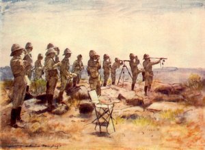 「オスフォンテインの戦いを見守るロバーツ卿と参謀」、1900年、1901年。