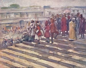 ジュママスジドの階段について（1903年） 作： Mortimer L Menpes