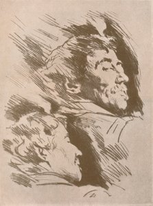 「肖像研究」、c1880、1904 作： Mortimer L Menpes