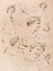 「肖像研究」、c1880、1904 作： Mortimer L Menpes