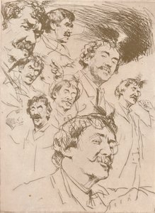 「肖像研究」、c1880、1904 作： Mortimer L Menpes