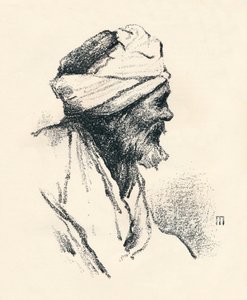 「頭の研究」、c1893、1894 作： Mortimer L Menpes