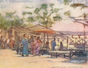 「一日の終わりと祭りの終わり」、c1887、1901 作： Mortimer L Menpes