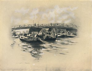 「東京の小柄川」、1903 作： Mortimer L Menpes