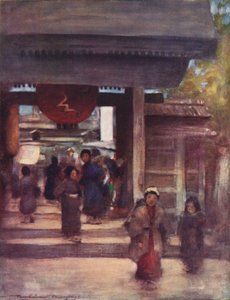 「神殿への道」、c1887、1901 作： Mortimer L Menpes