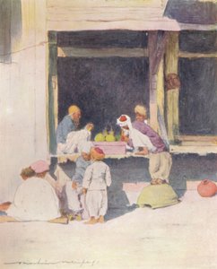 ペシャブールのバザール、1905 作： Mortimer Ludington Menpes