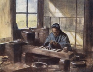 七宝労働者 作： Mortimer Ludington Menpes
