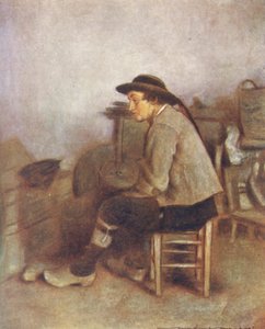 農場労働者（カラーリトグラフ） 作： Mortimer Ludington Menpes