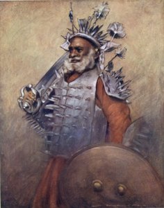 リワの恐るべき戦士（カラーリトグラフ 作： Mortimer Ludington Menpes