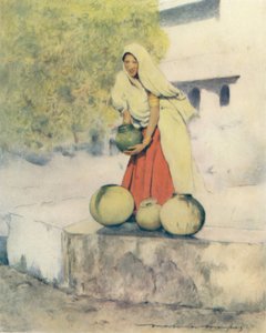 井戸の女、ジェイポア、1905 作： Mortimer Ludington Menpes