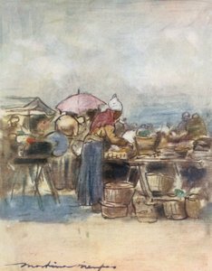 市場で 作： Mortimer Ludington Menpes