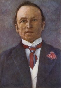 デリーの書斎でのカーゾン卿（カラーリトグラフ 作： Mortimer Ludington Menpes